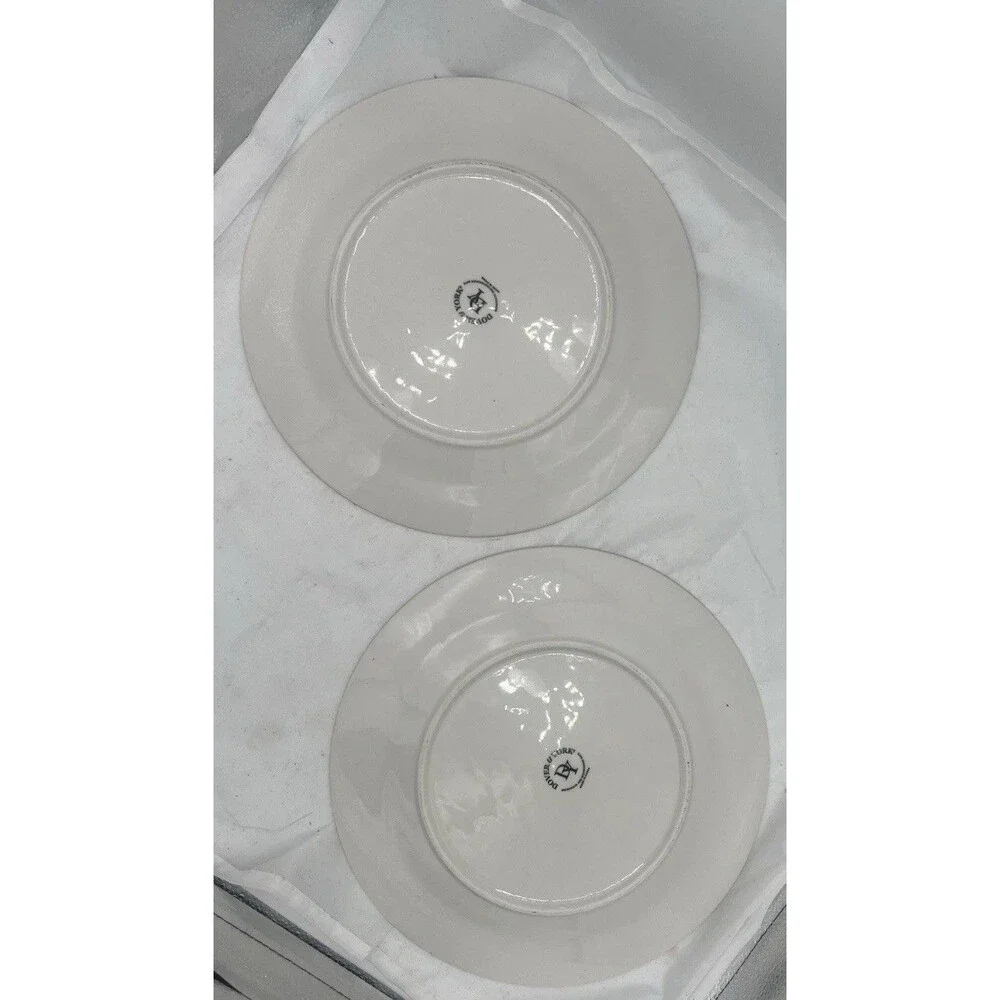 Dover & York Mediterranean Dinner Plates Set of 2 Colorful Spanish Ceramic